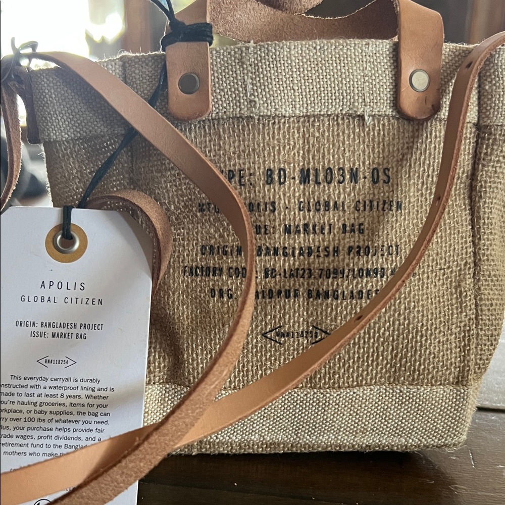 Apolis Global Citizen Burlap Market Tote Bag